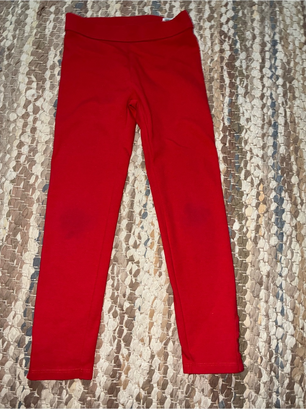 Janie and Jack Solid Red Stretch Leggings